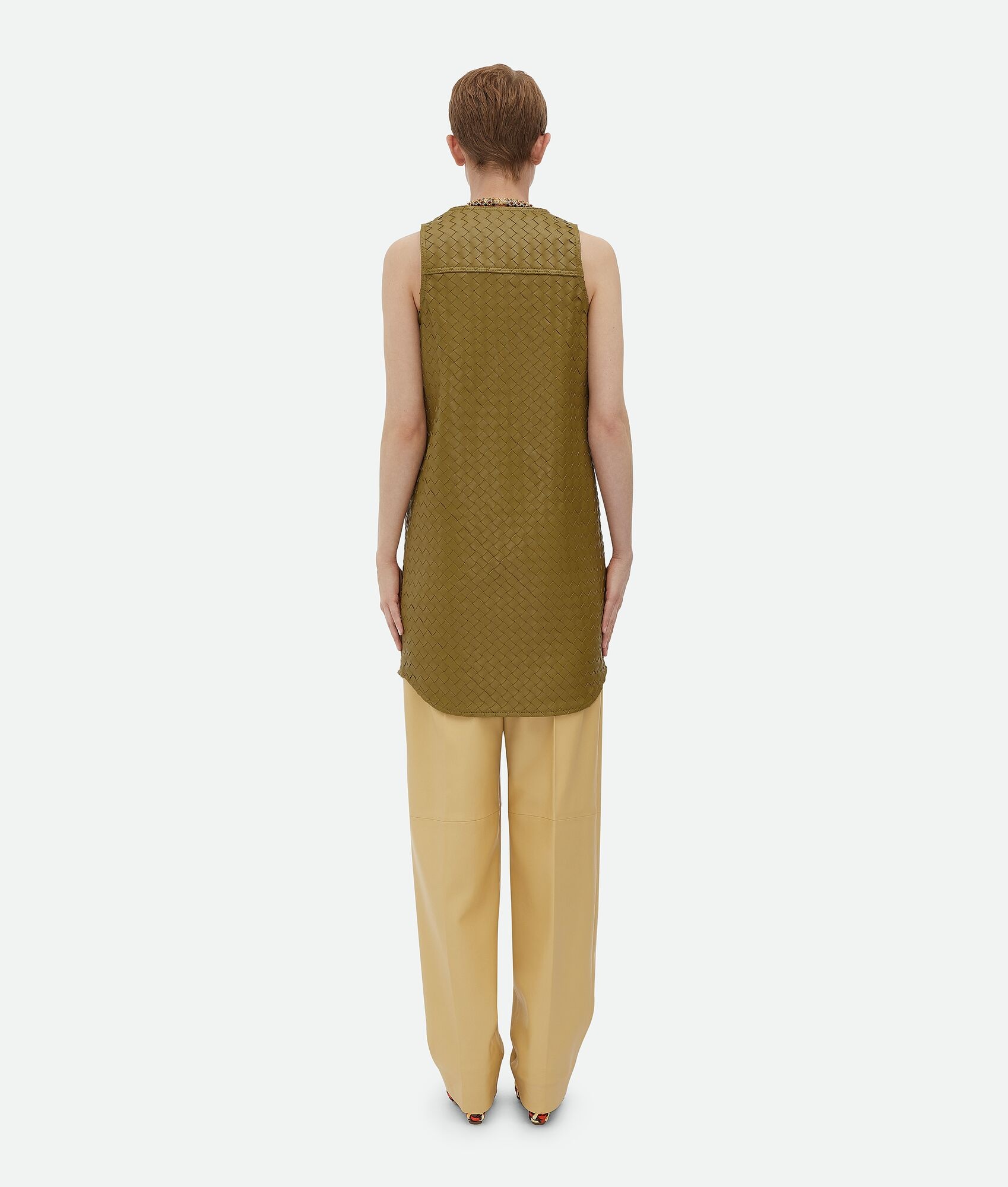 Intrecciato Leather Dress - 4