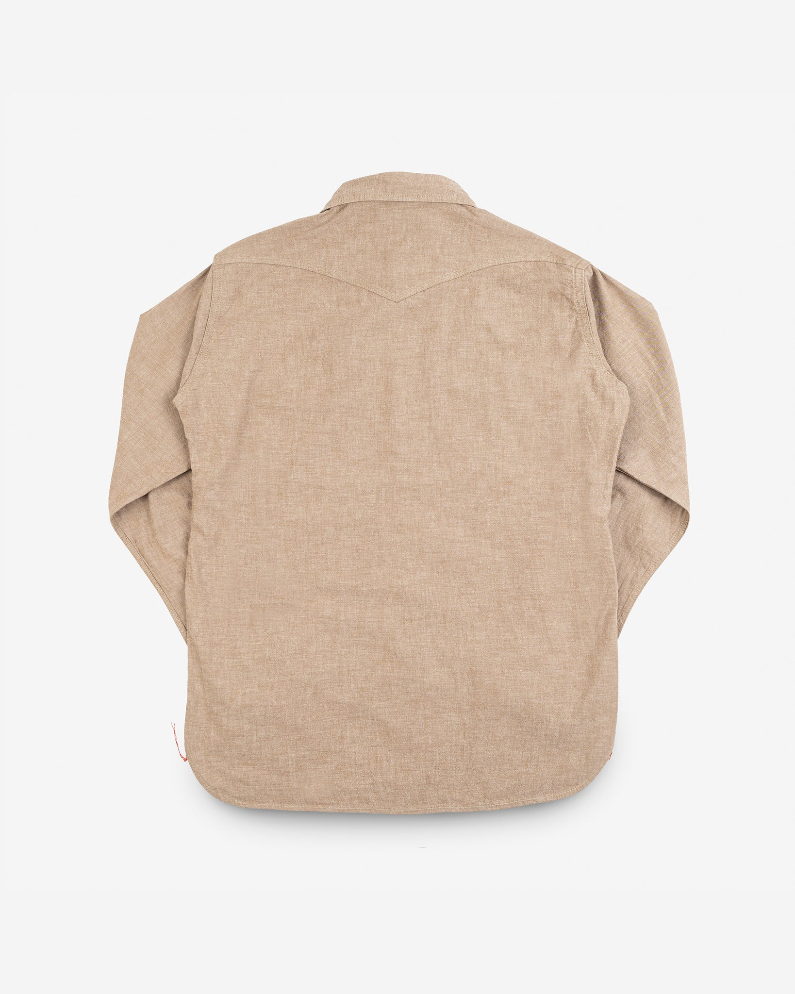 IHSH-315-KHA 10oz Selvedge Chambray Western Shirt - Khaki - 5