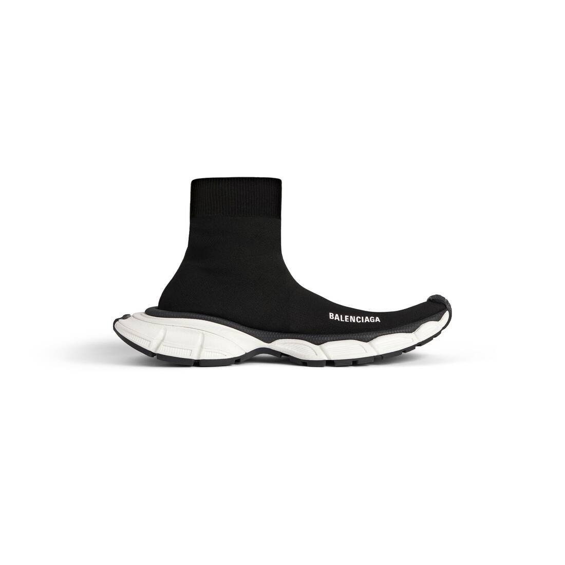 Men's 3xl Sock Recycled Knit Sneaker in Black - 1