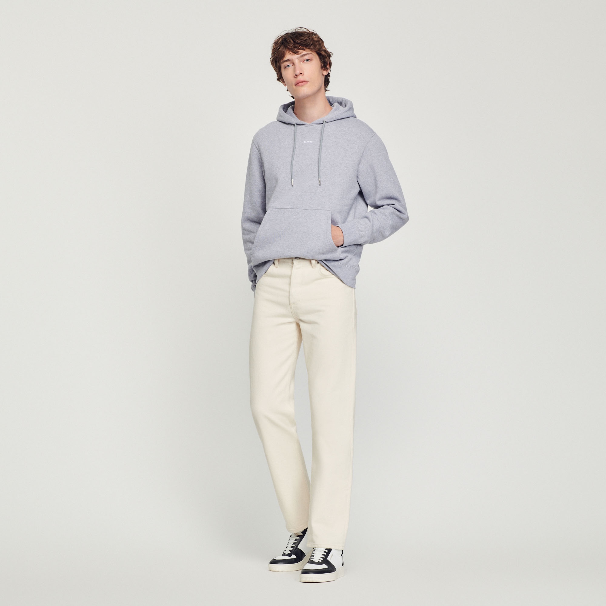 Hoodie sweatshirt with logo embroidery - 5