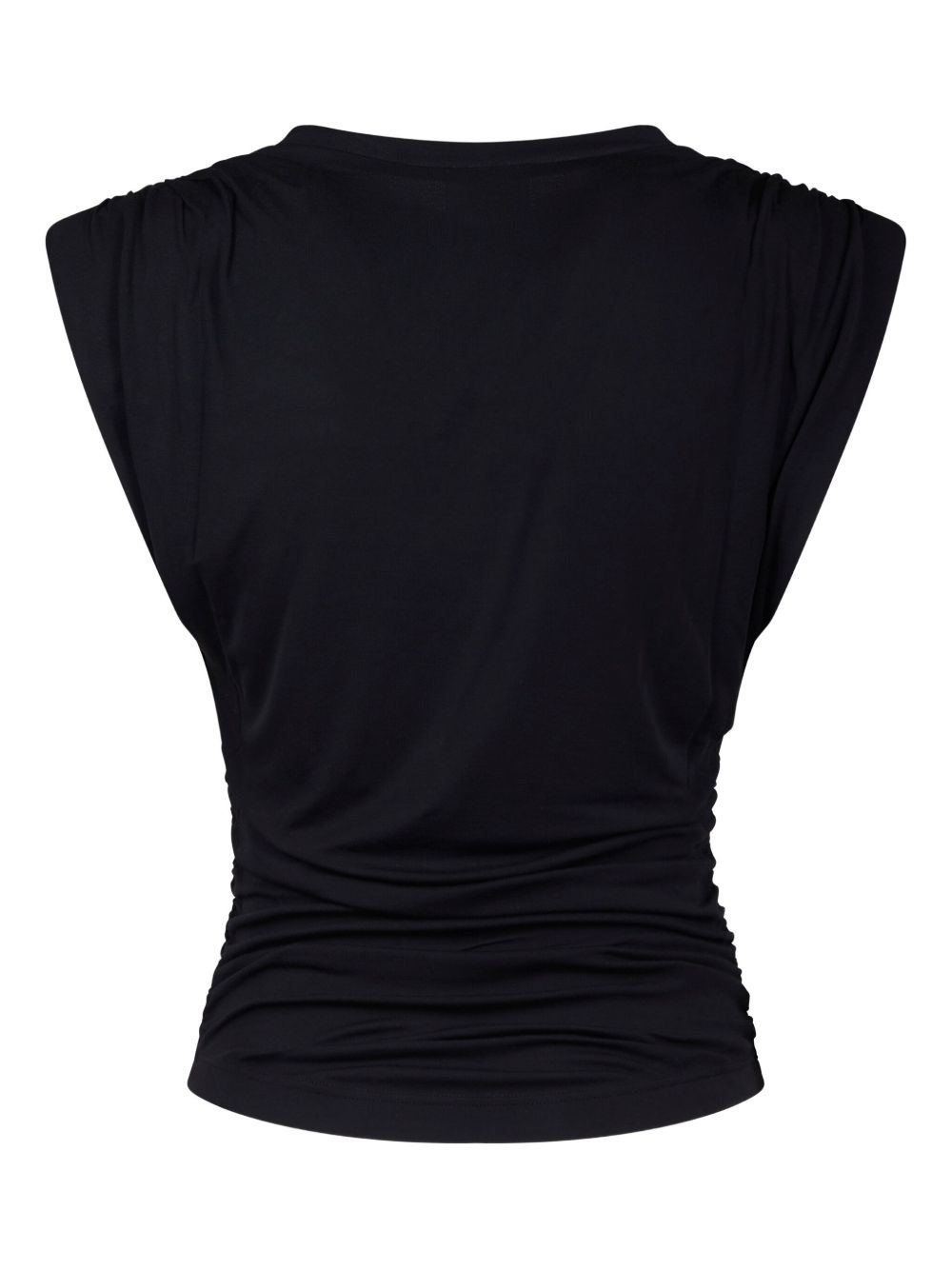 gathered-shoulders tank top - 2