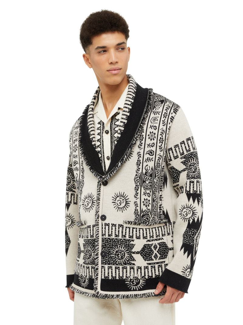 Wood Block Ibrid Jacquard Cardigan 7