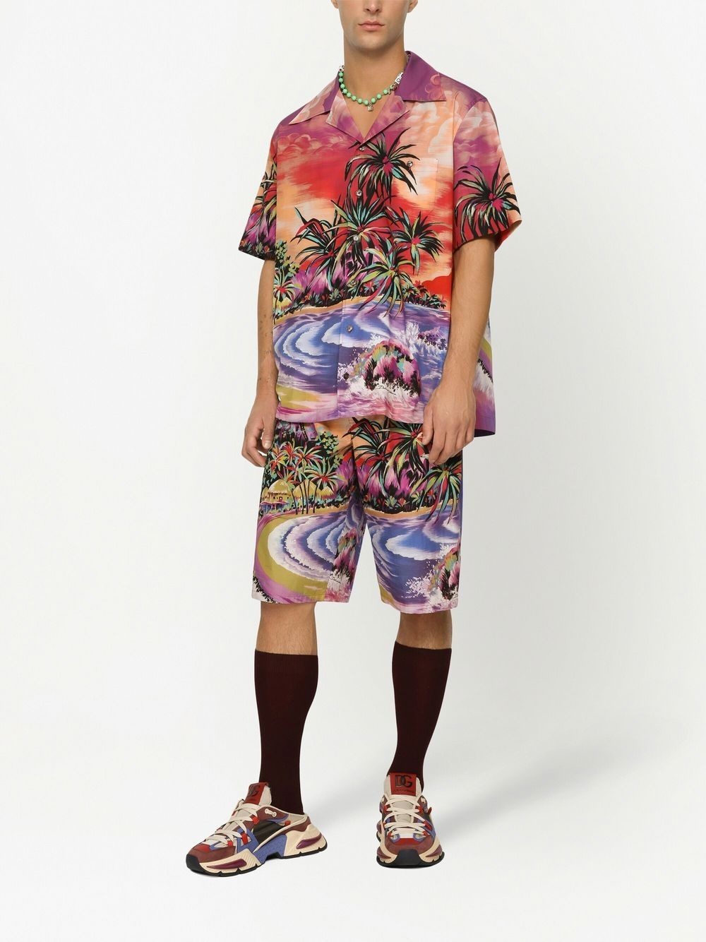 graphic-print bermuda shorts - 3