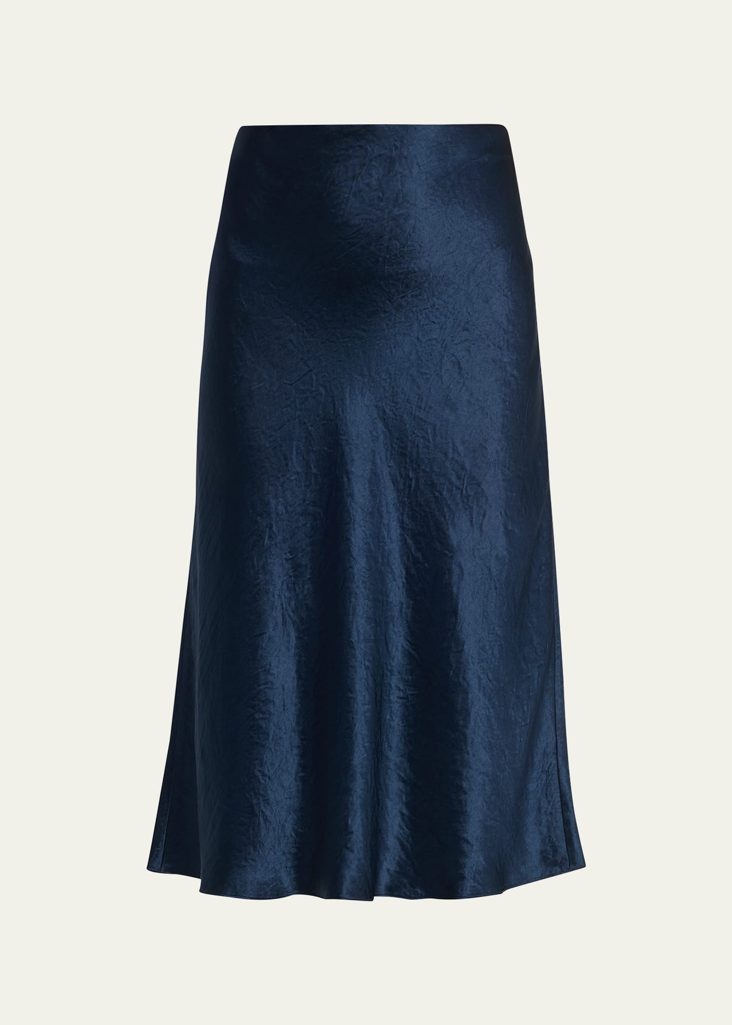 Satin Slip Midi Skirt - 1