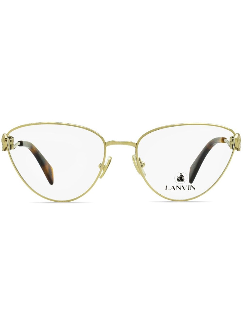 Lanvin logo-engraved cat-eye glasses outlook