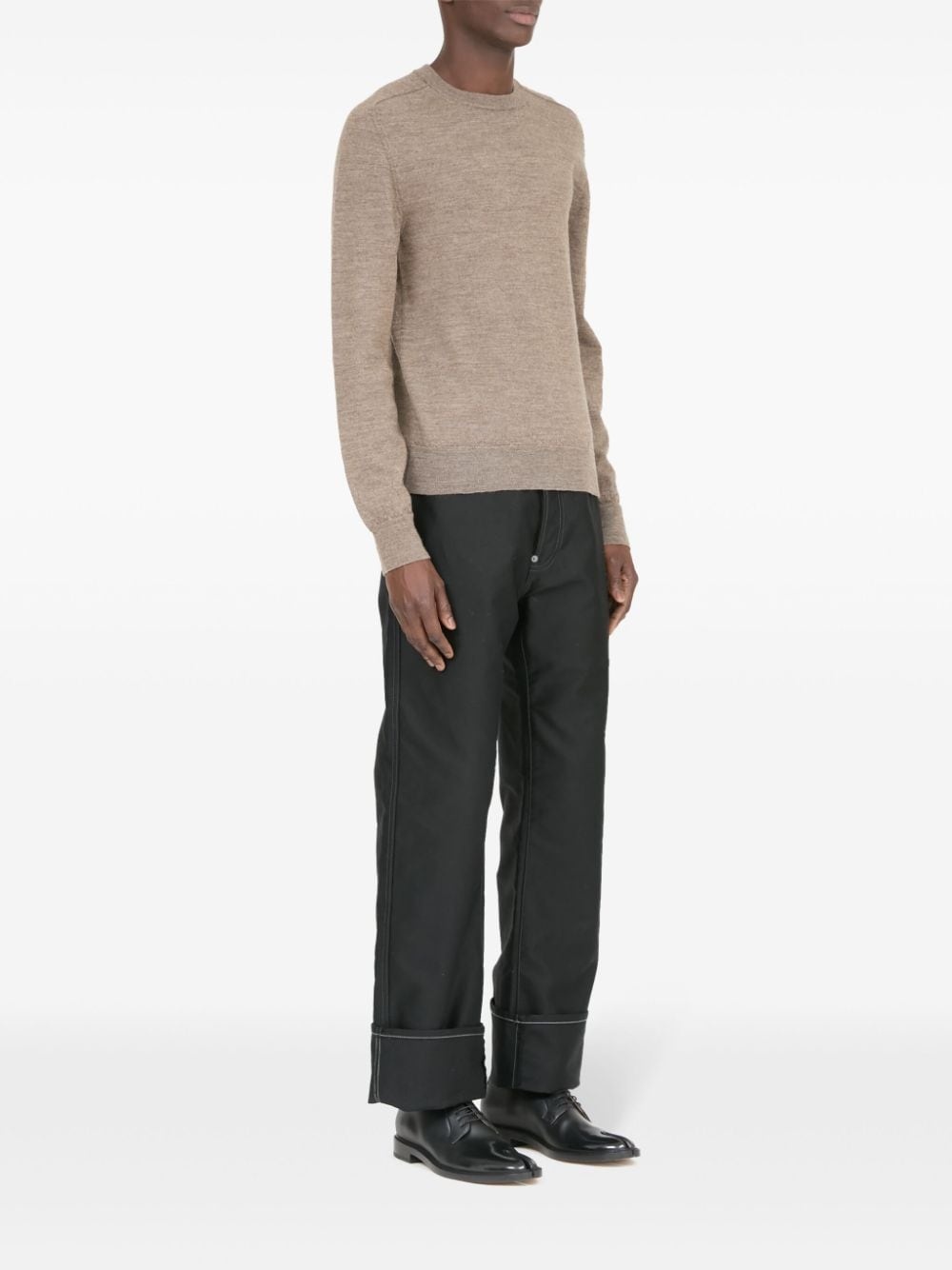 elbow-patch fine-knit cardigan - 3