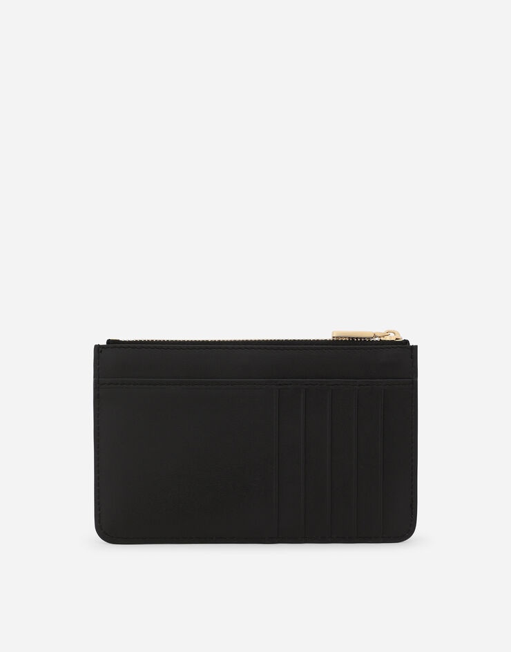 Calfskin card holder with DG logo - 3
