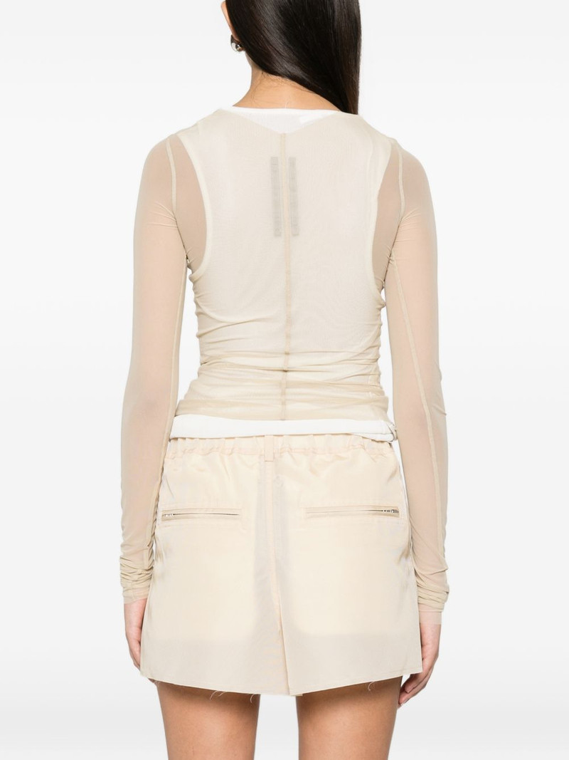 Temple sheer panelled long-sleeve top 4