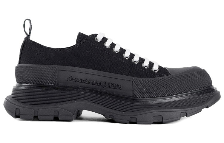 Alexander McQueen Tread Slick Lace Up Sneakers 'Triple Black' 604257W4L321000 - 2
