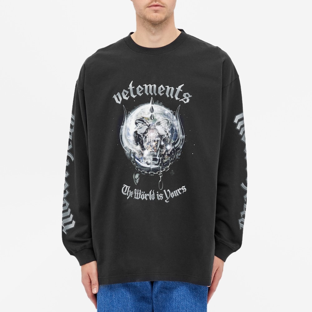 VETEMENTS x Motorhead Long Sleeve World Oversized Tee - 5