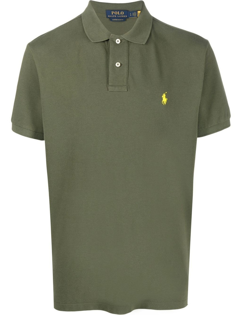 embroidered-logo short-sleeved polo shirt 1