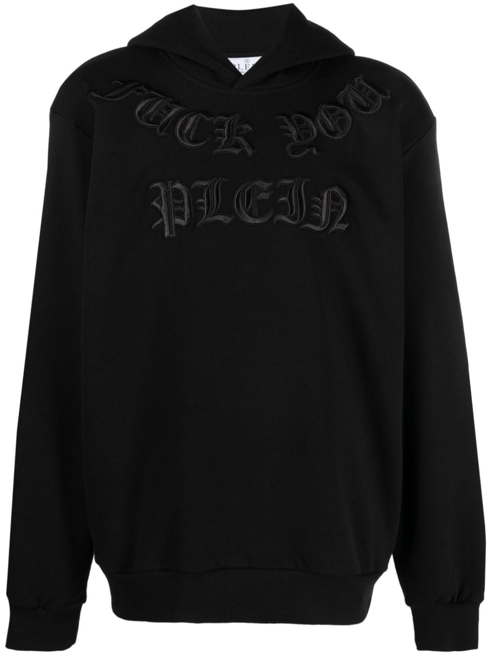 Gothic Plein logo-embroidered hoodie - 1