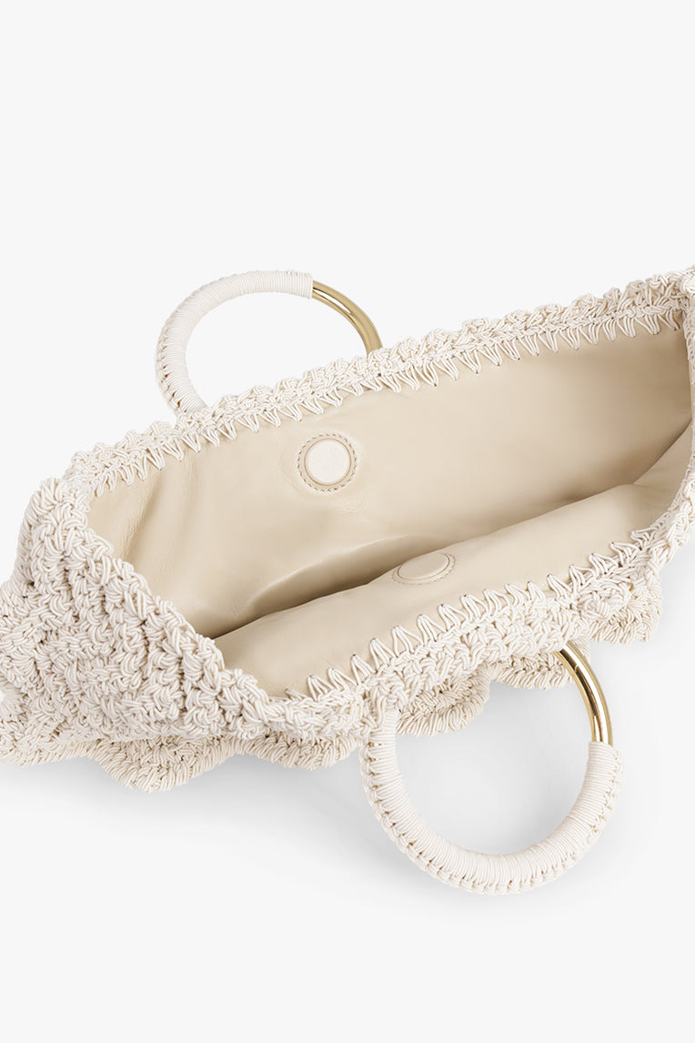 BRACELET PARAVENT LOGO CROCHET TOTE BAG | DEEP IVORY - 3