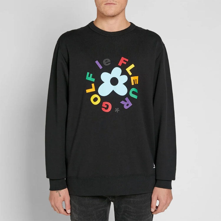 Converse x Golf Le Fleur Crew Sweatshirt 'Black' 10009027-A01 - 2