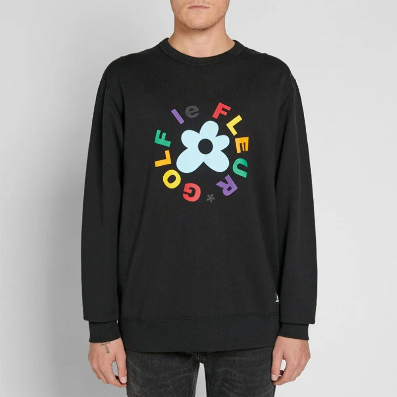 Converse Converse x Golf Le Fleur Crew Sweatshirt 'Black' 10009027-A01 outlook