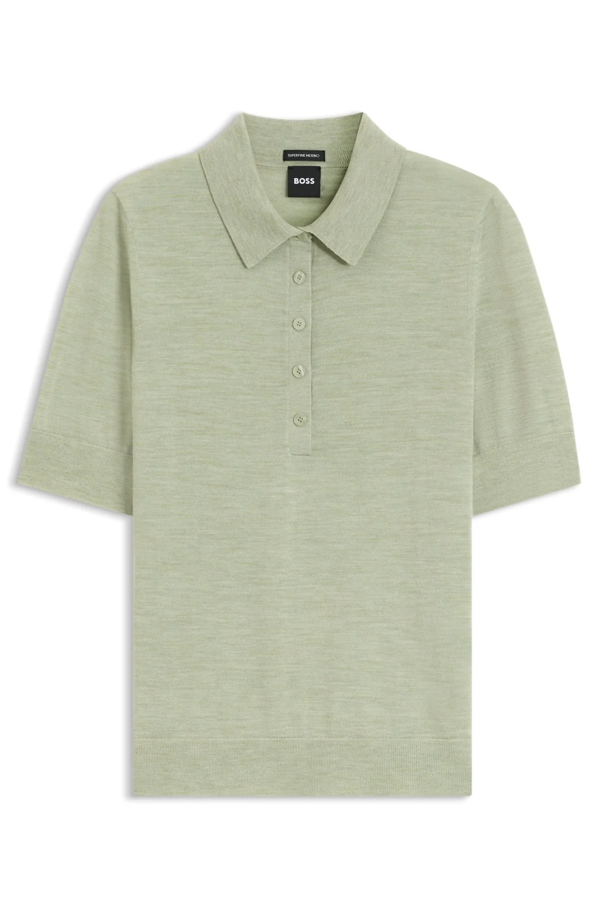 KNIT POLO IN SUPERFINE MERINO WOOL - 1