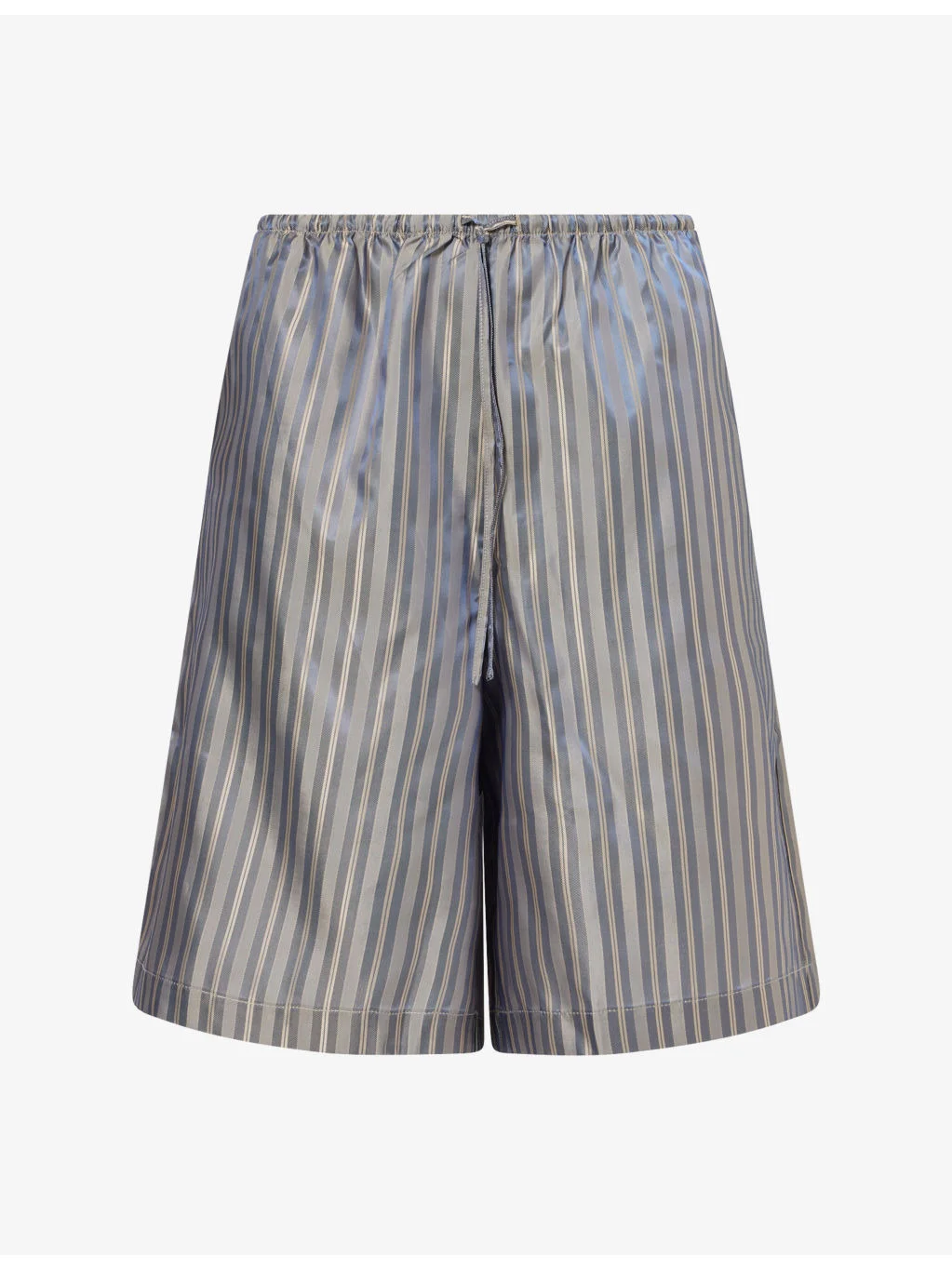 Sandy Striped Satin Shorts - 1