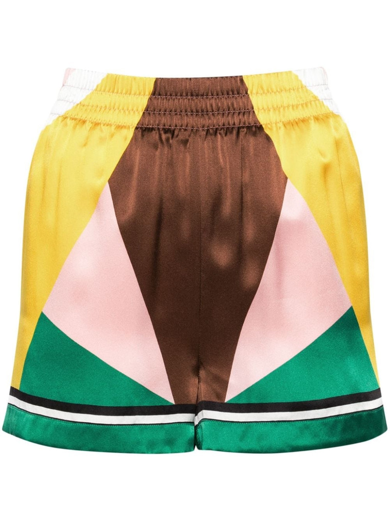 Geometric Casa Sport silk shorts 1