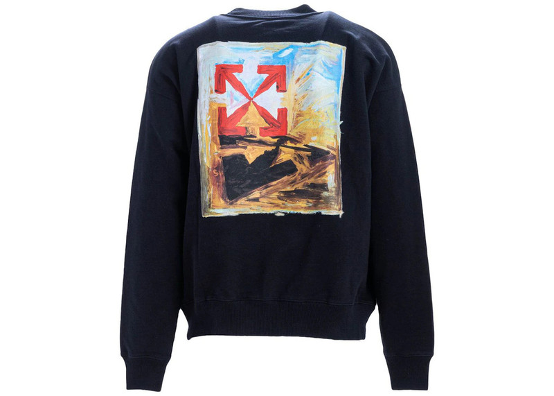 Off-White OFF-WHITE Arrow On Canvas Print Sweatshirt Black outlook