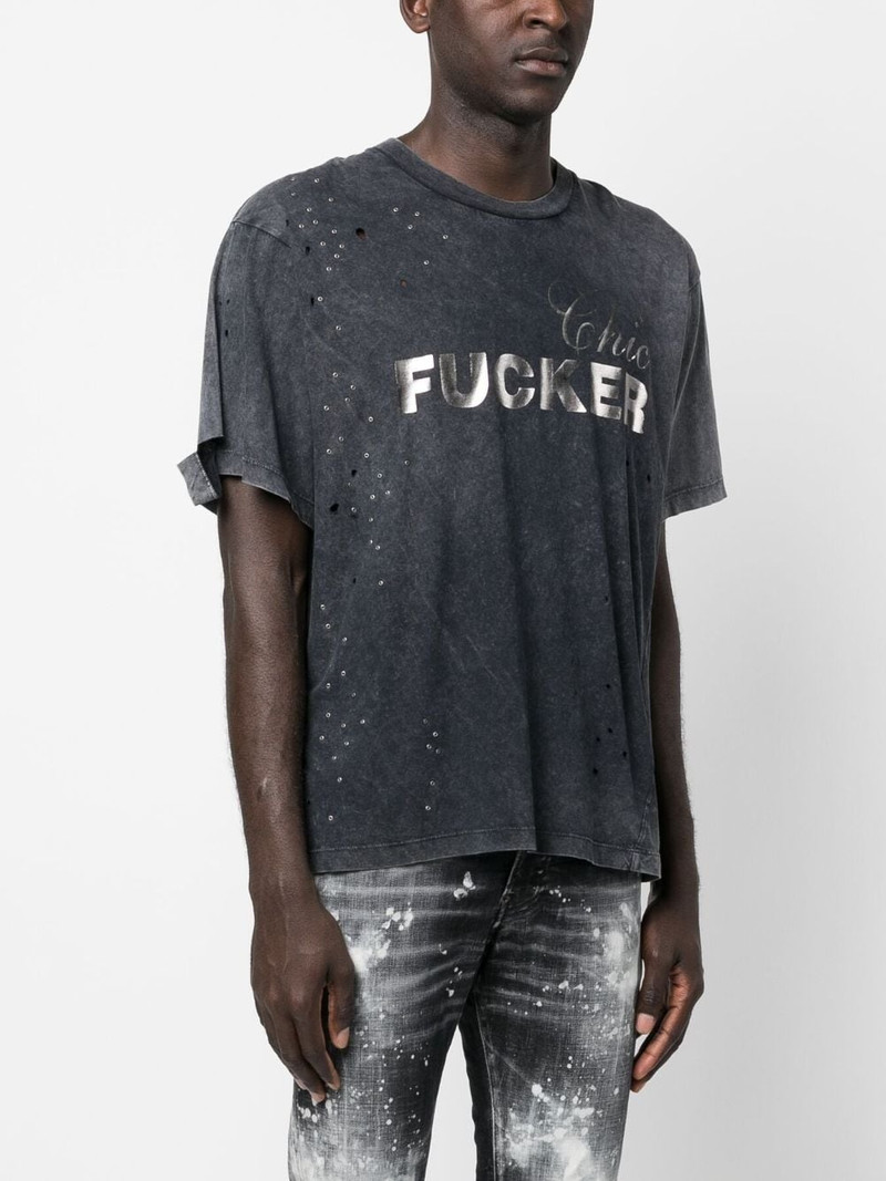 graphic-print distressed T-shirt 3
