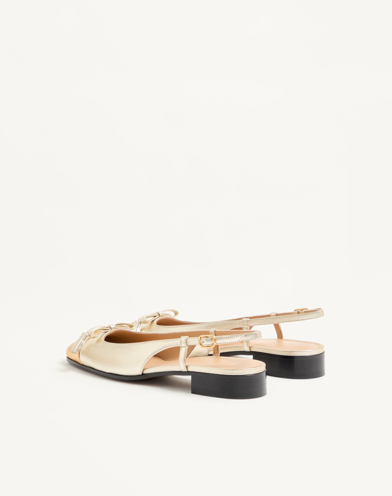 Valentino VALET DU ROI SLINGBACK BALLERINA IN LAMINATED NAPPA 25MM outlook