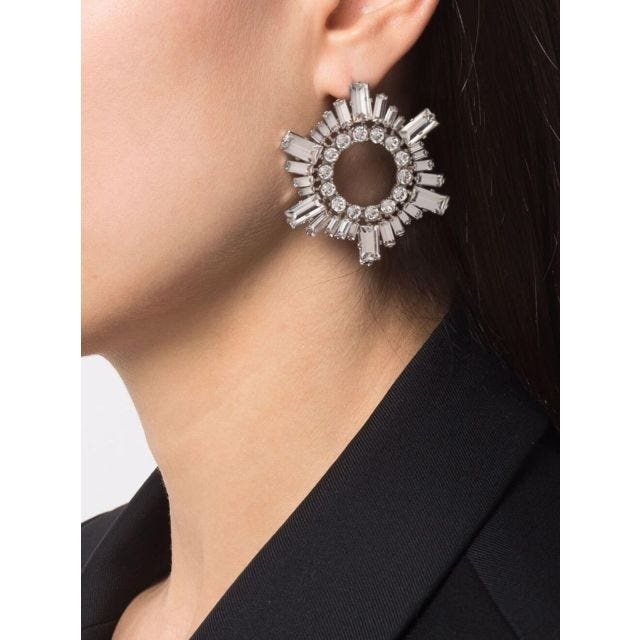 Begum Mini white dangle earrings - 2