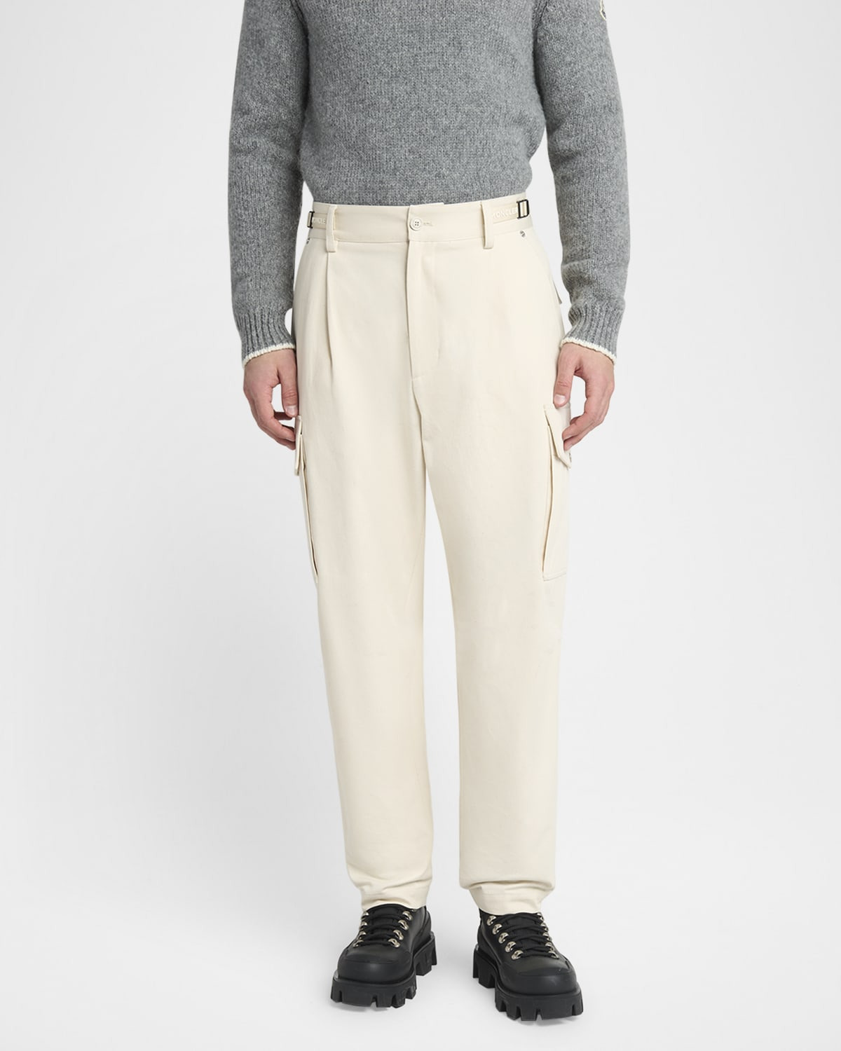 Men's Pleated Cargo Trousers - 4