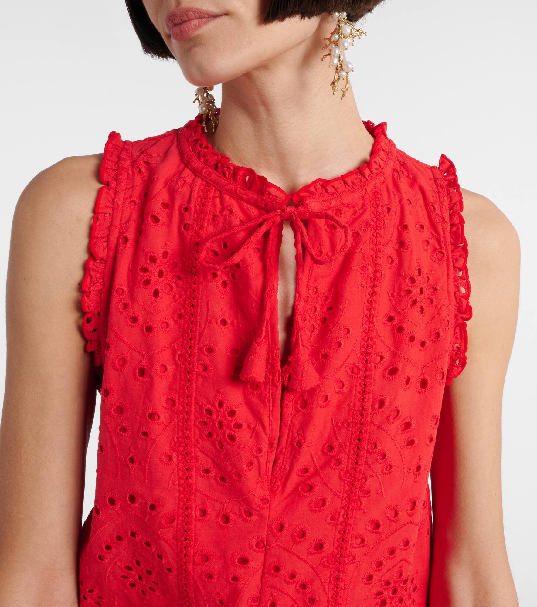 Clara broderie anglaise cotton minidress - 4