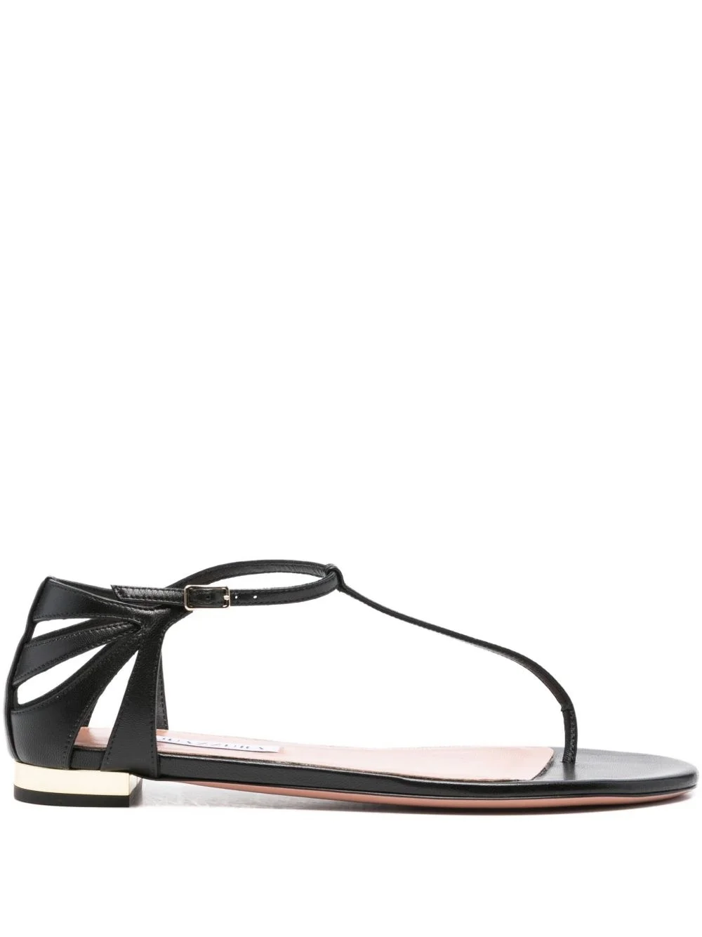 leather fan-cut sandals - 1