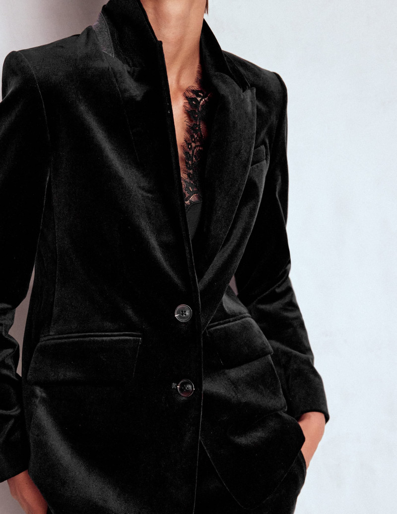 Stamford Velvet Blazer-Black 3