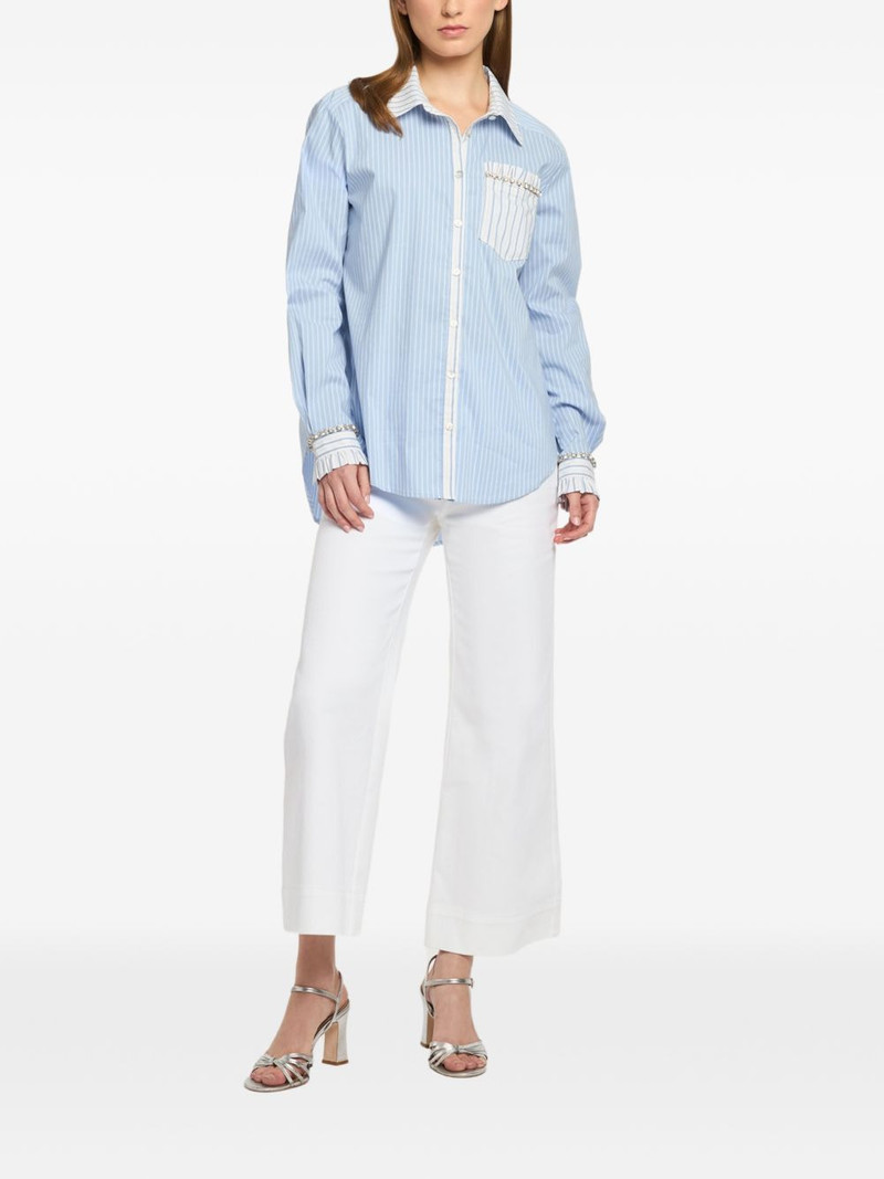 Cinq à Sept Dorsia striped-embellished shirt outlook
