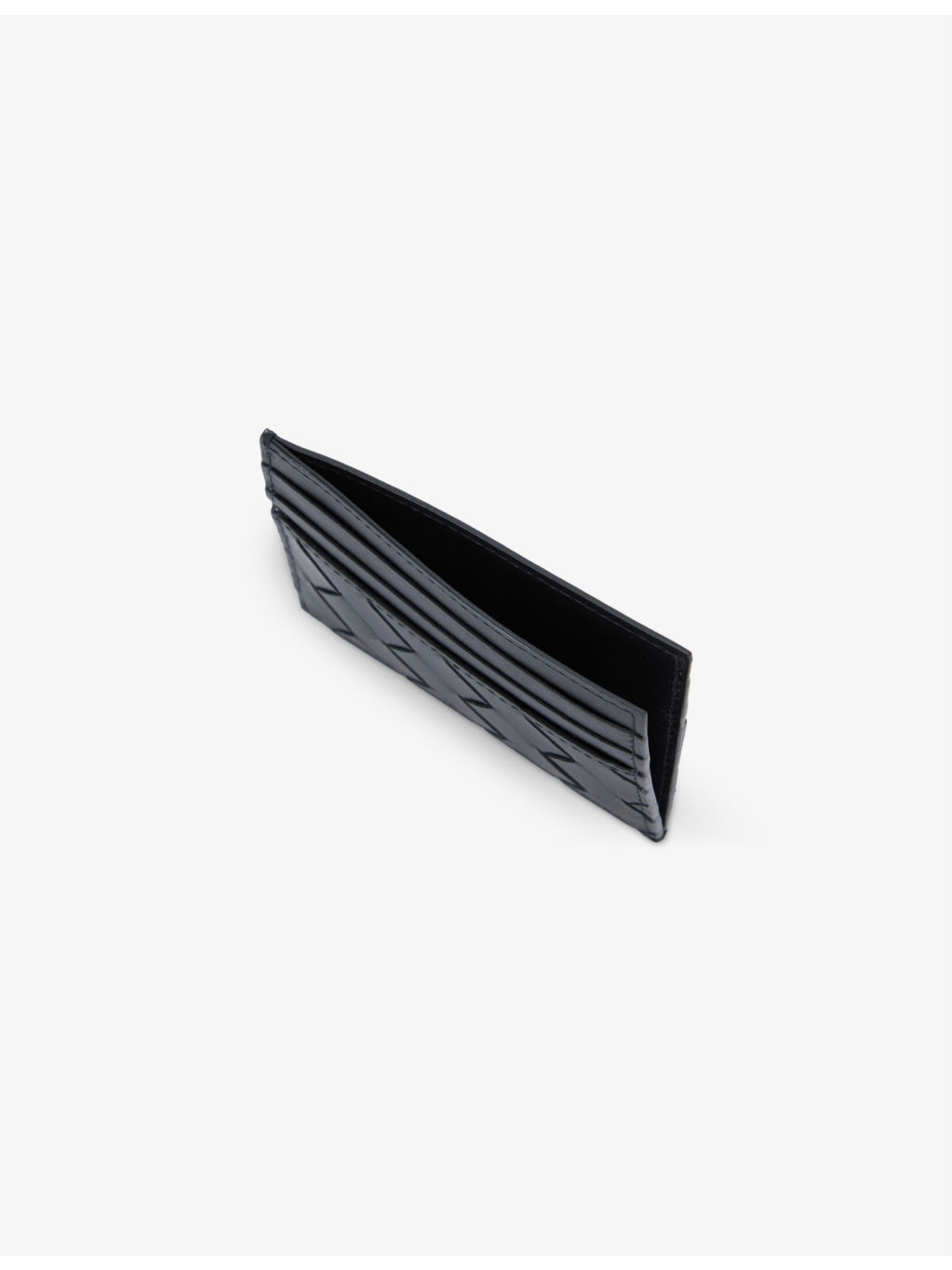 Double-faced woven leather card holder - 4
