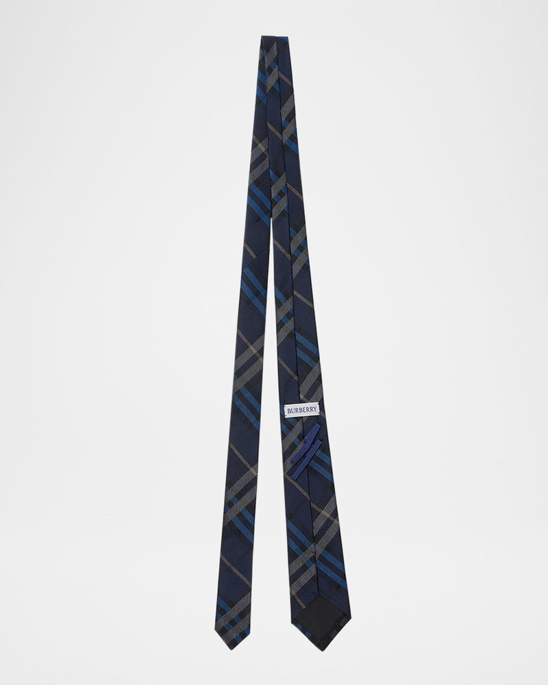 Burberry Men's Check Mulberry Silk Tie outlook