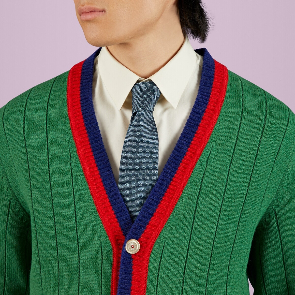 GG silk jacquard tie - 3