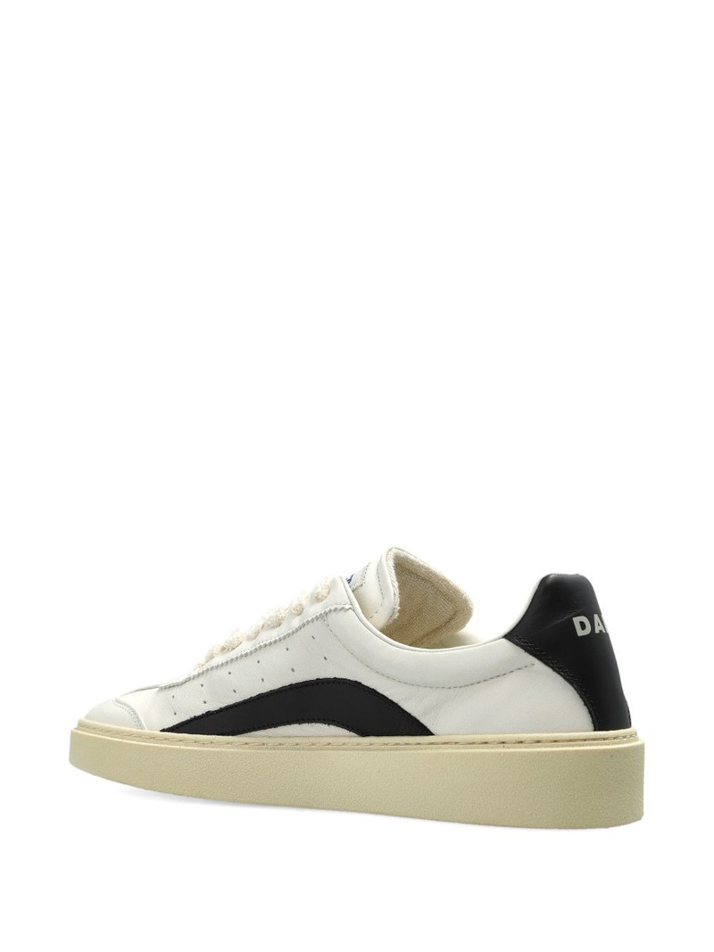 Rider perforated striped leather sneakers 4