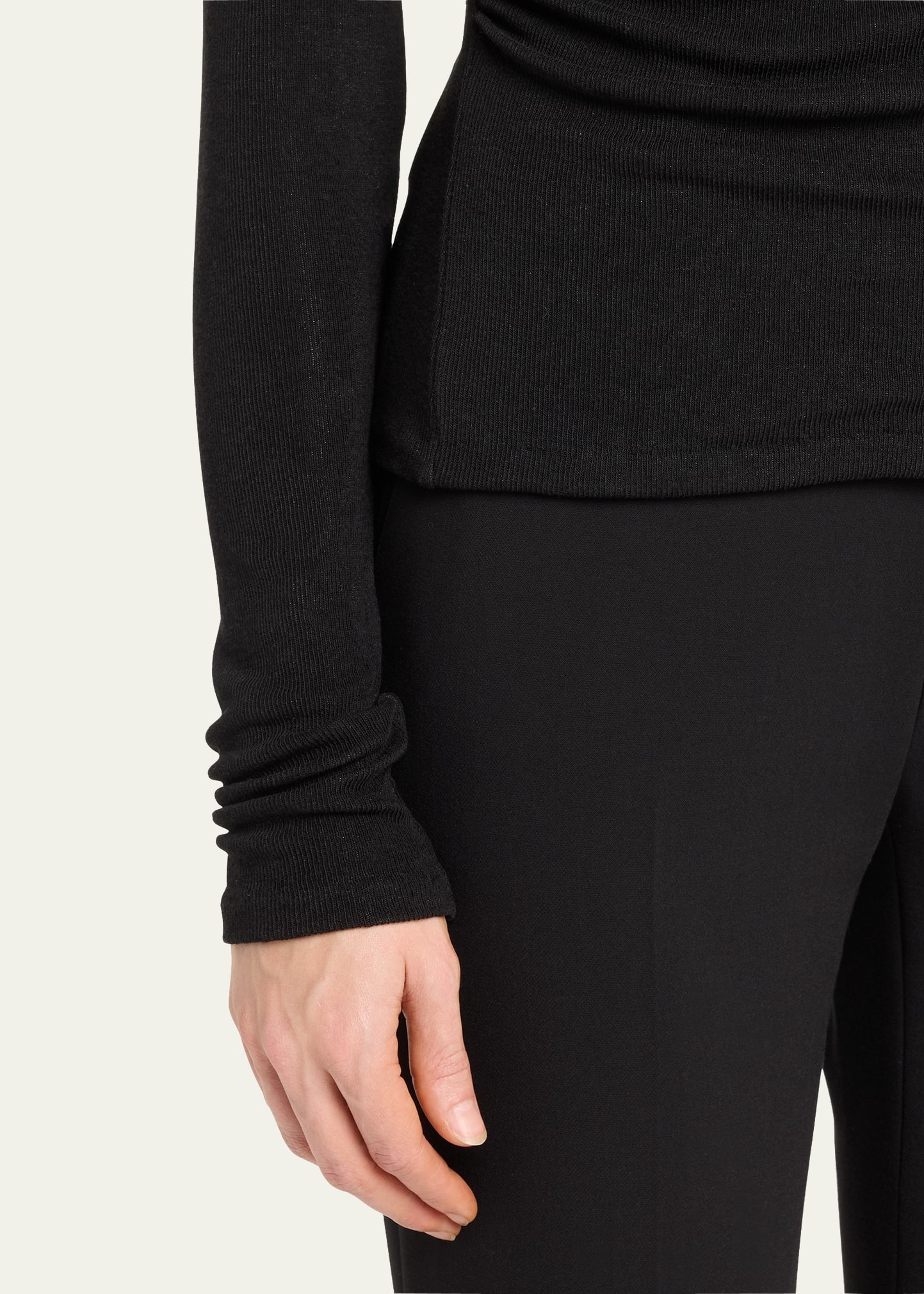 Long-Sleeve Faux-Wrap Top - 5