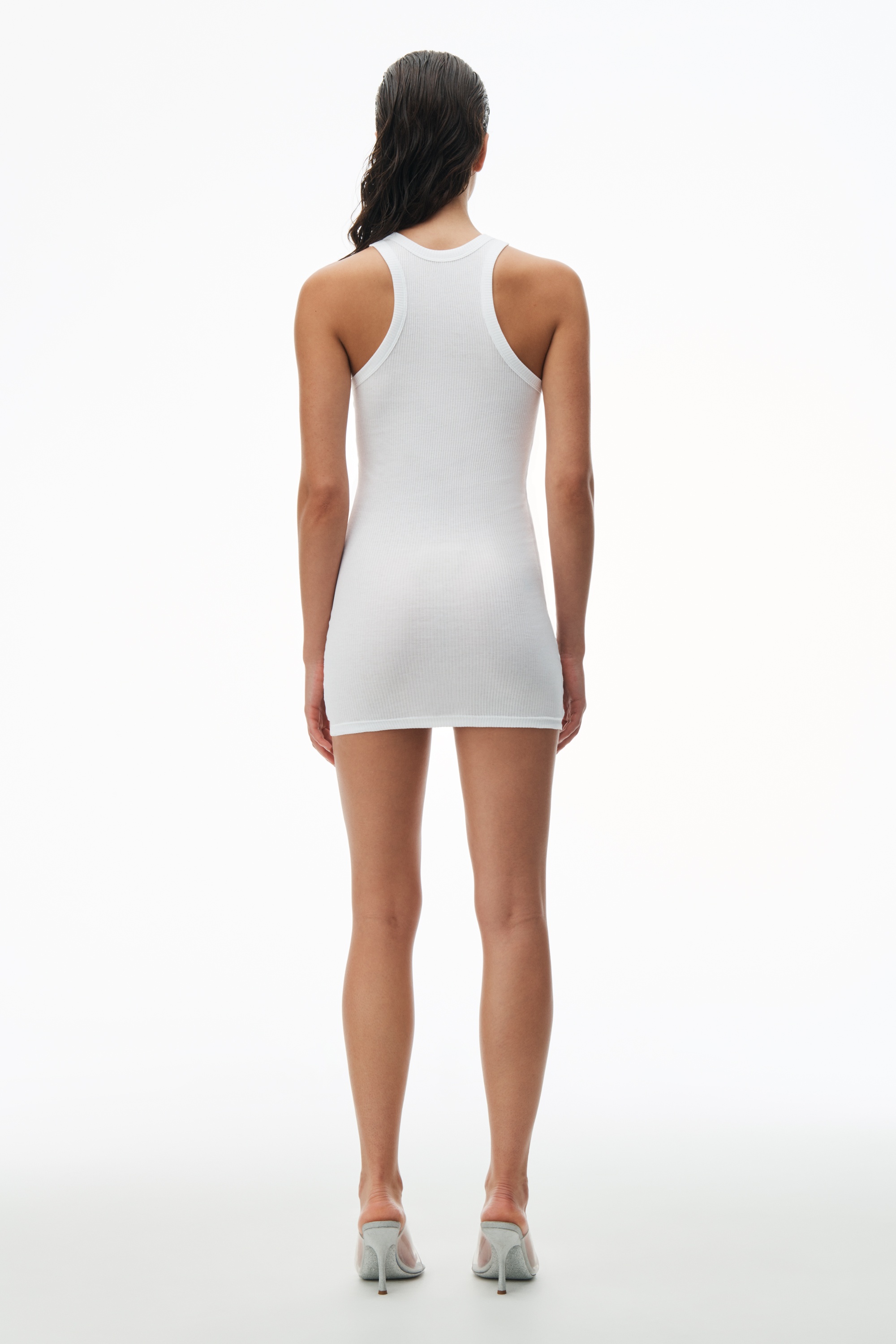 racer tank loungewear dress in ribbed cotton jersey - 4