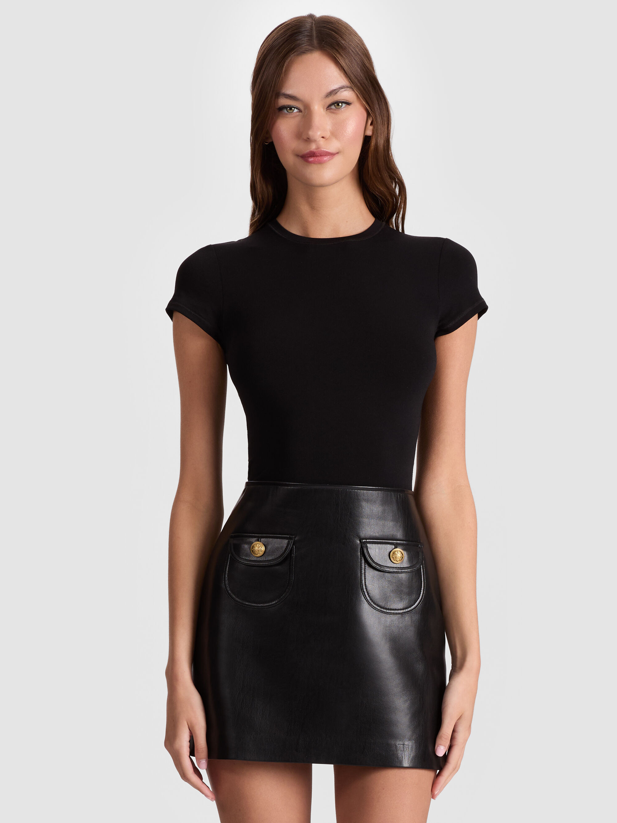 SYDNEY VEGAN MINI DRESS - 5