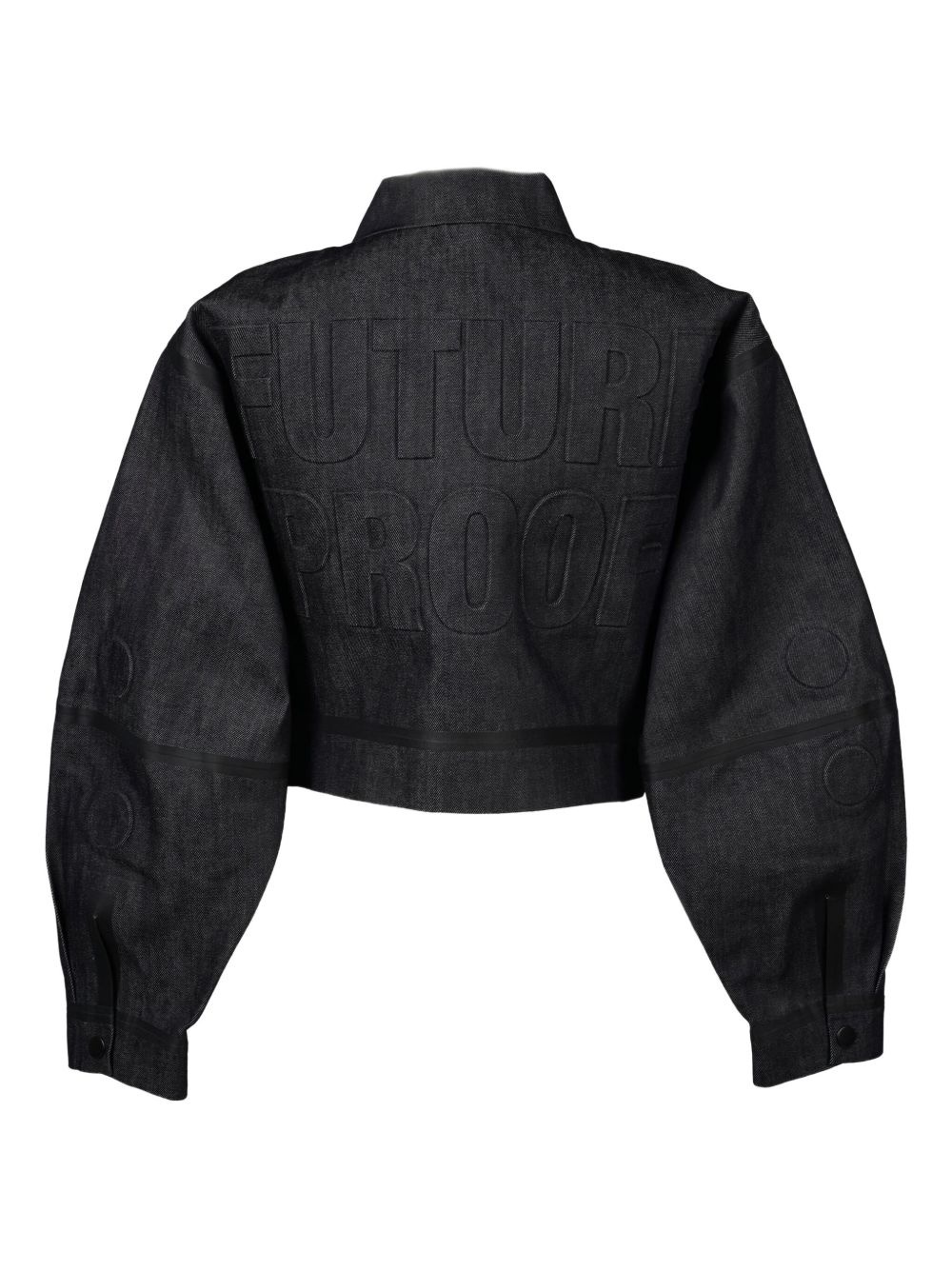 embossed denim jacket - 2