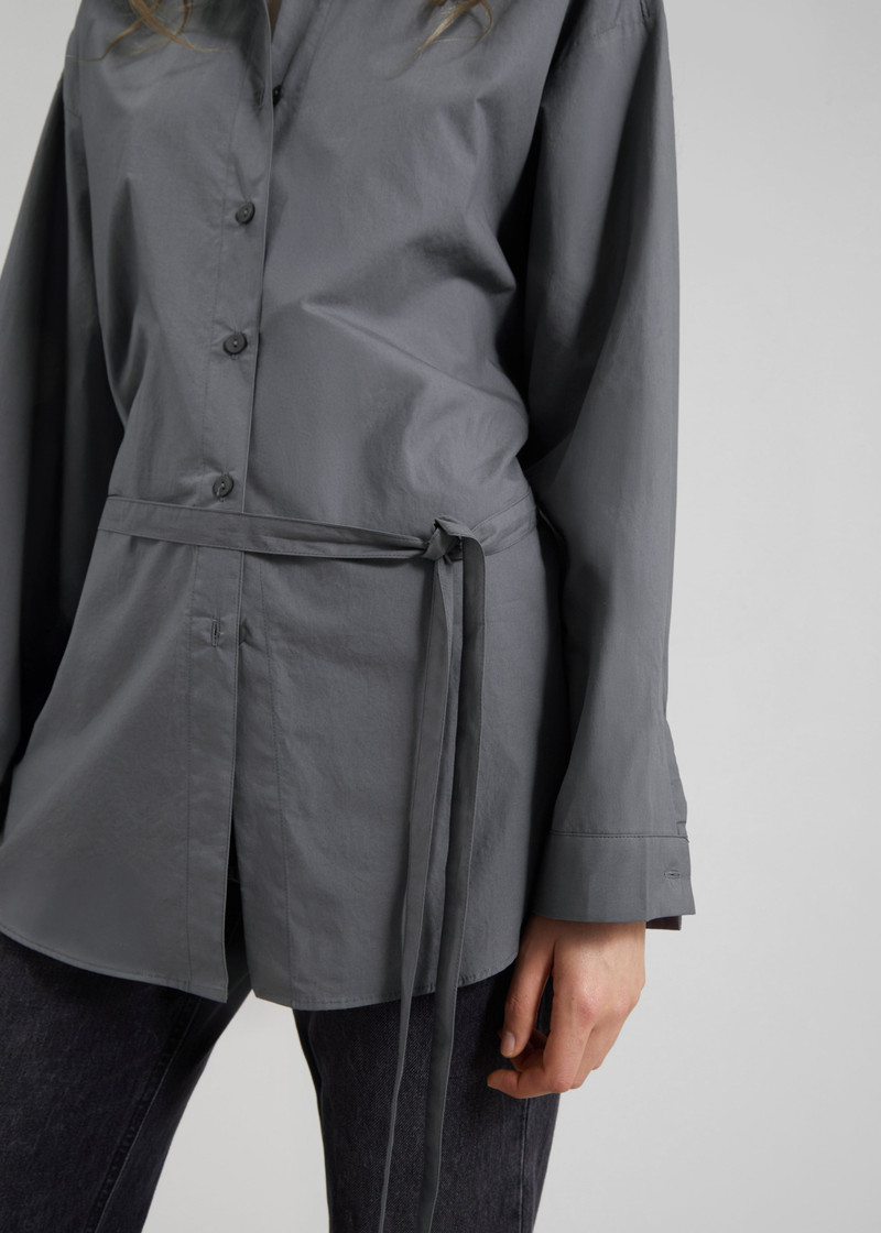 Skara Belted Shirt - Slate Grey 6