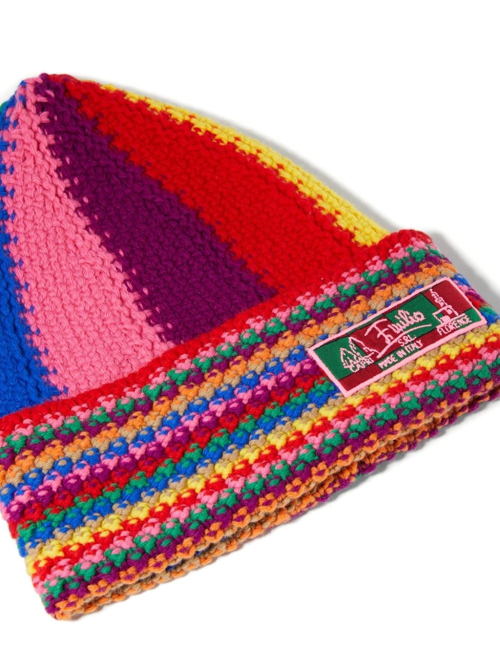 colourblock wool beanie hat - 2