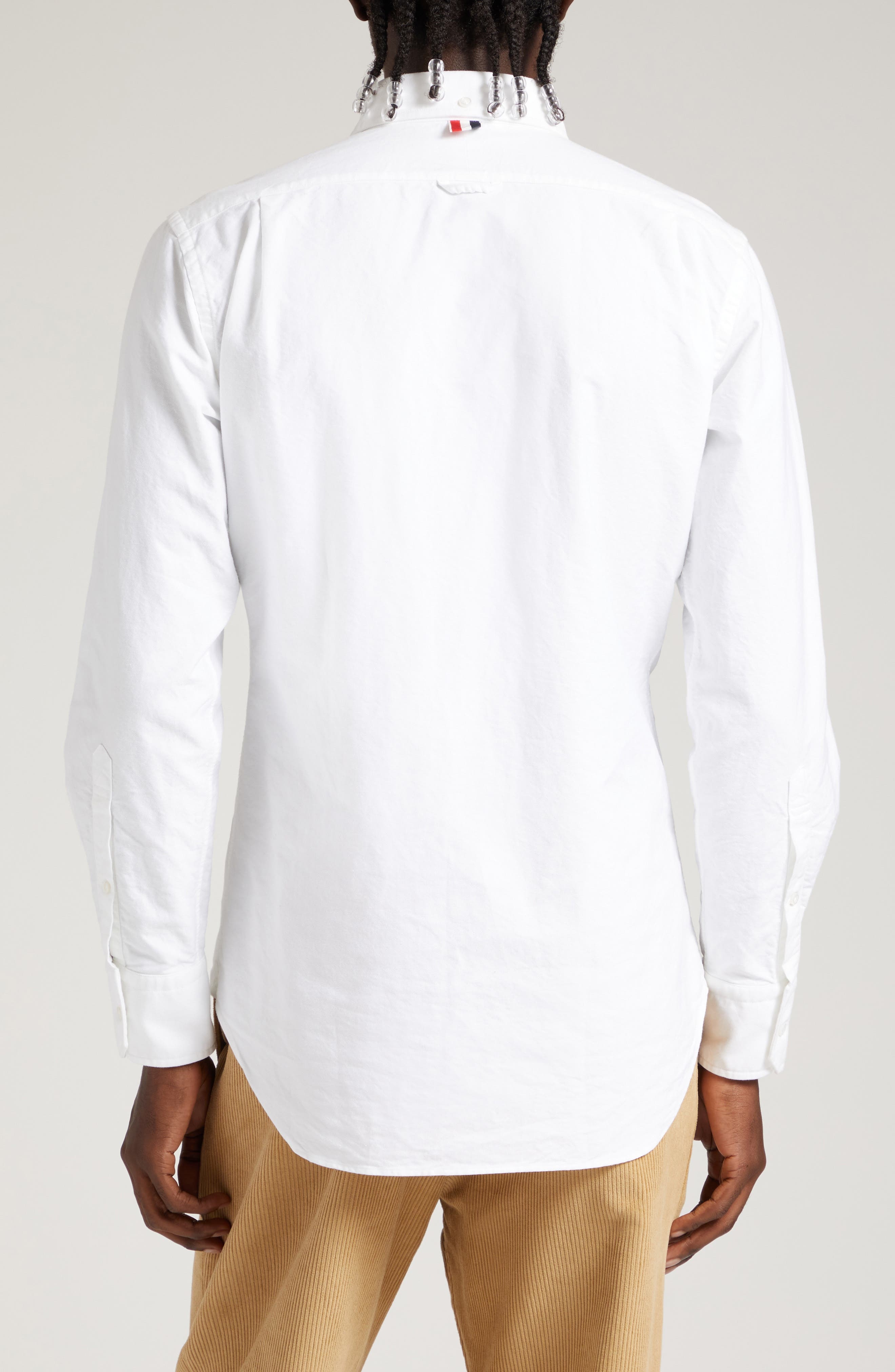 Thom Browne Men's Classic Fit Cotton Button-Down Shirt in White at Nordstrom - 2