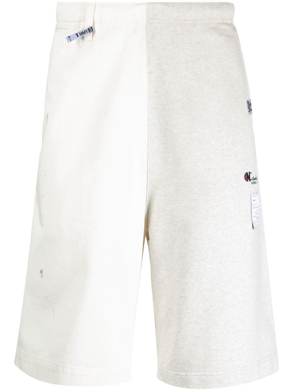 logo-patch cotton shorts - 1