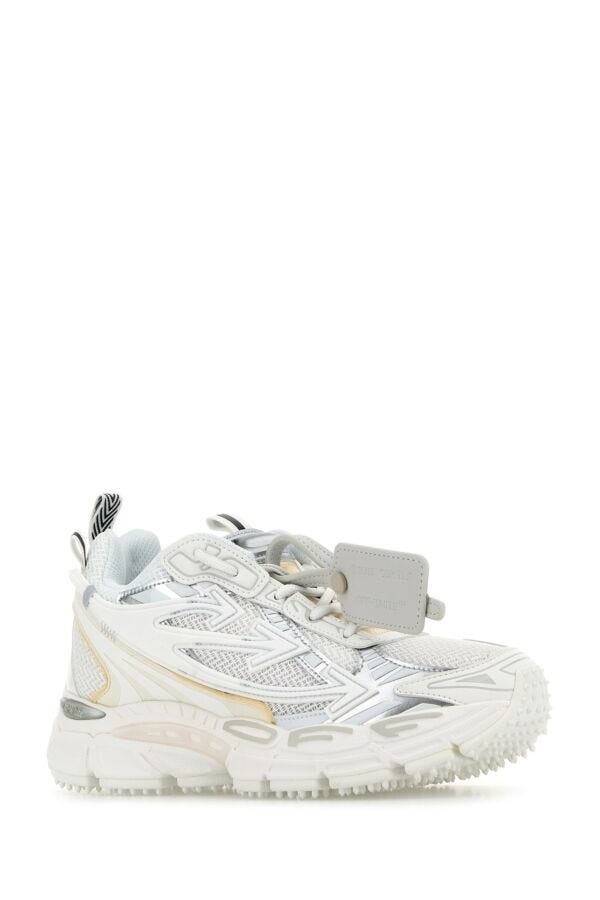 Off White Woman White Synthetic Leather And Mesh Be Right Back Sneakers - 2