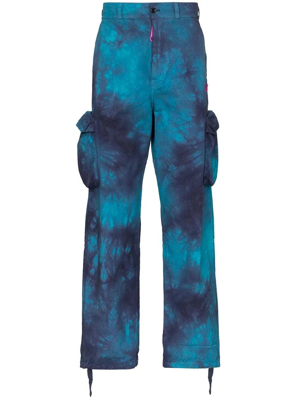 tie-dyed cargo trousers - 1