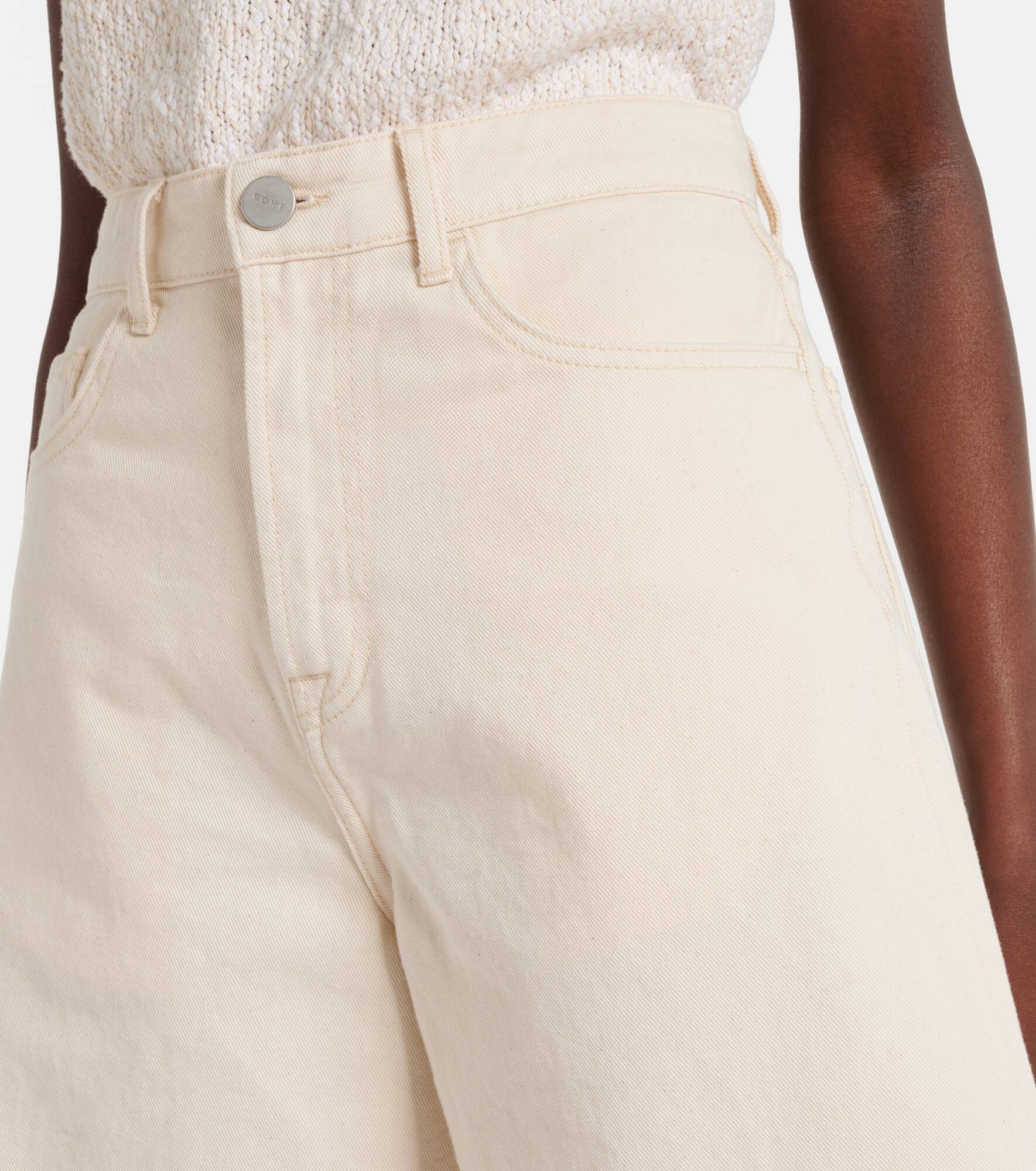 High-rise denim shorts - 4