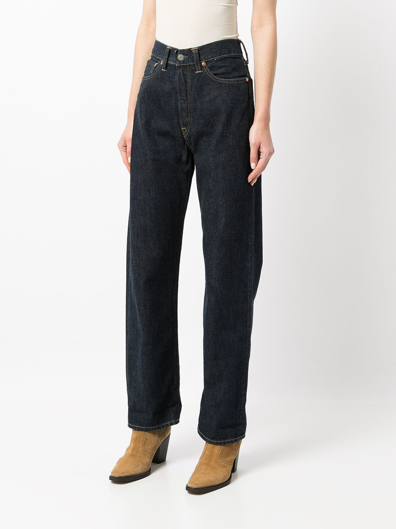high-waisted straight-leg jeans 3