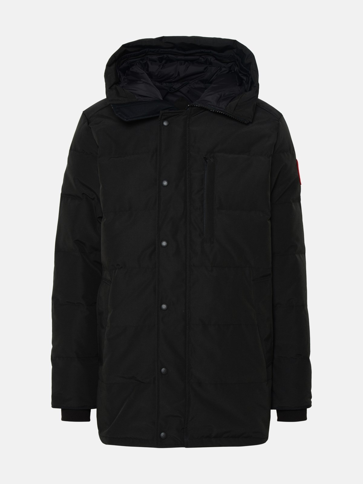 'CARSON' BLACK COTTON BLEND PARKA - 1