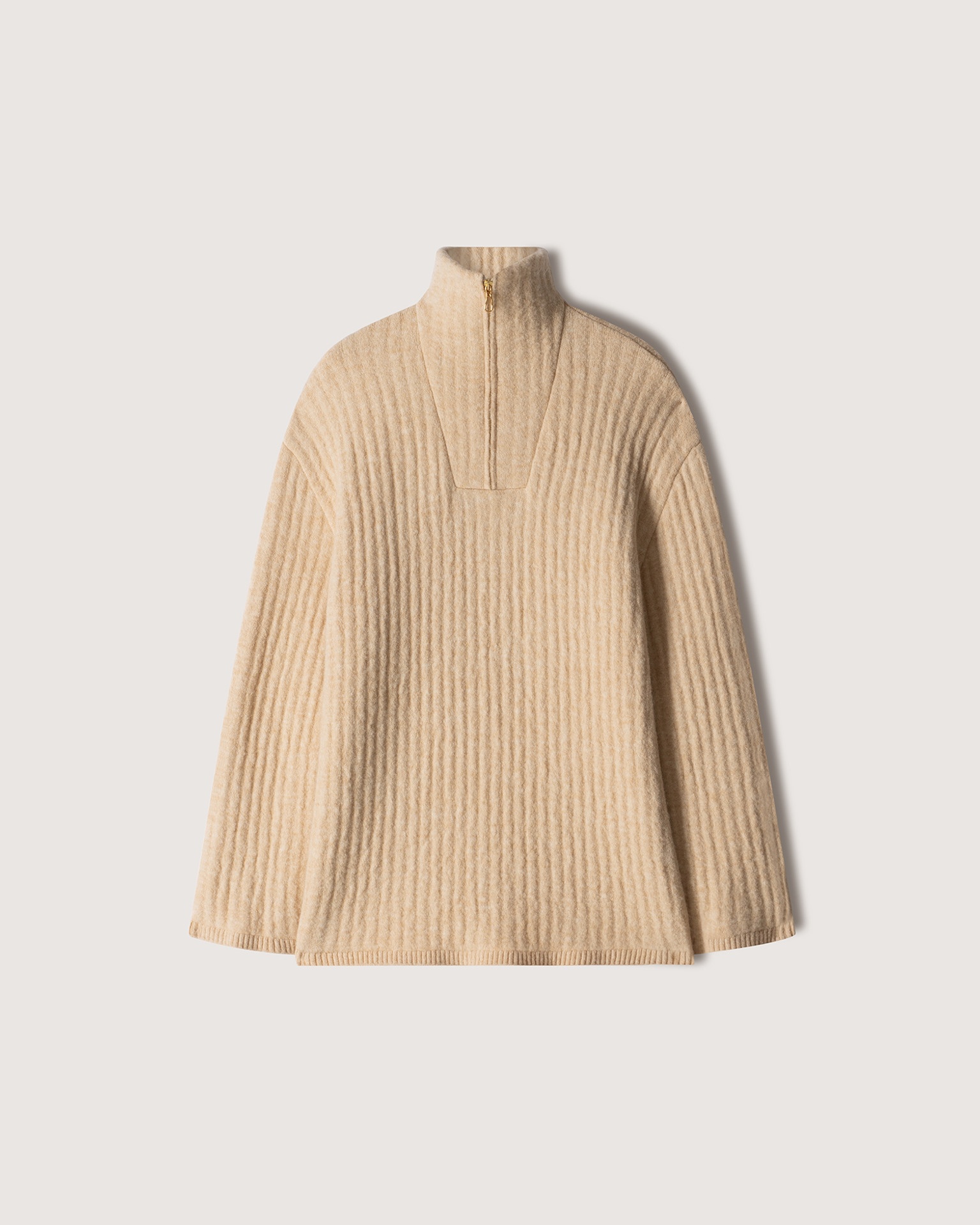ZITAH - Oversized knitted sweater - Cream - 1