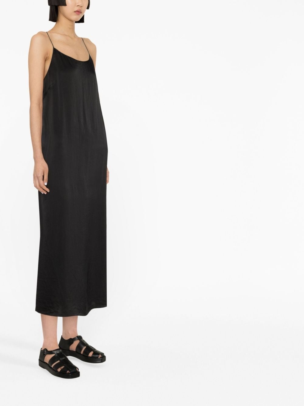 silk midi slip dress - 3